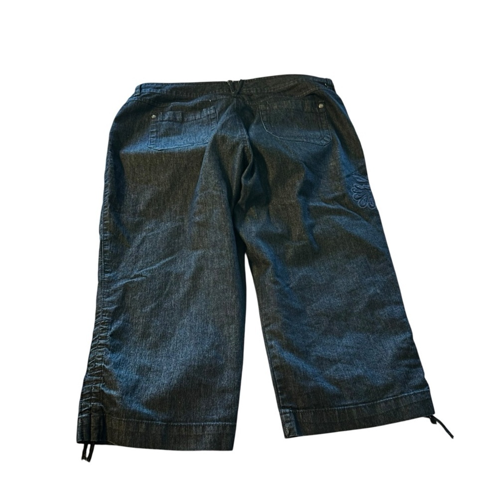 Gloria Vanderbilt Dark Blue Cropped Jeans - Picture 2 of 4